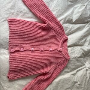 Pink Ribbed Women's Sweater